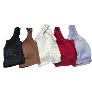 Lot 5 Rhonda Sheer Wireless Bras Size Large